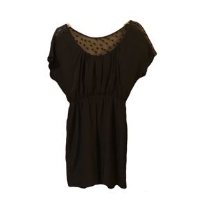 Lewis Cho Black Silk Geometric Dress